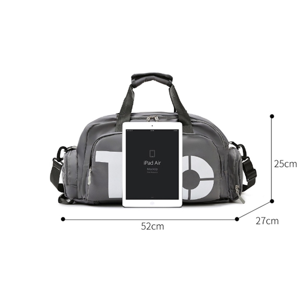 Mainland Tas Ransel Pria Wanita Travel Bag Tas Olahraga Gym 3 in 1 Bahan Oxford  Anti Air TTB04