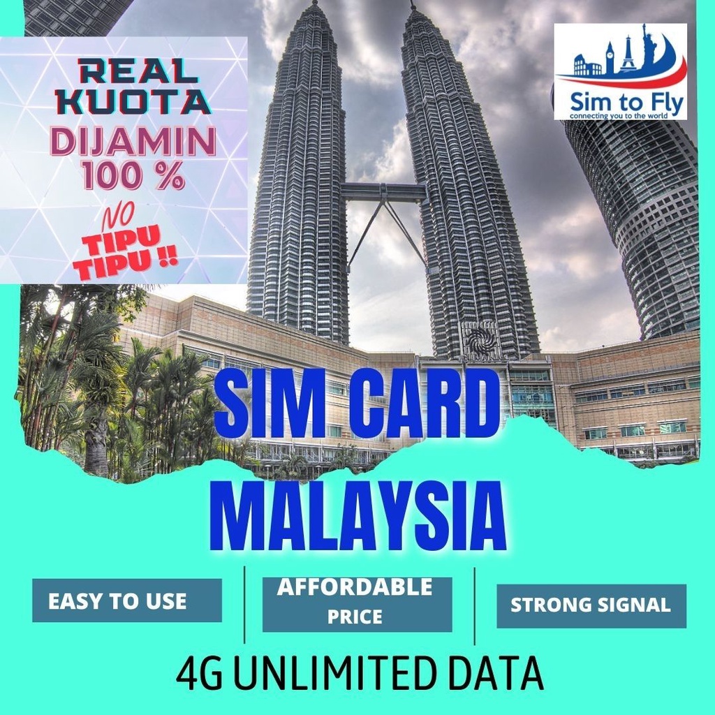 SIM CARD MALAYSIA UNLIMITED DATA 4G ( SIMCARD MALAYSIA )