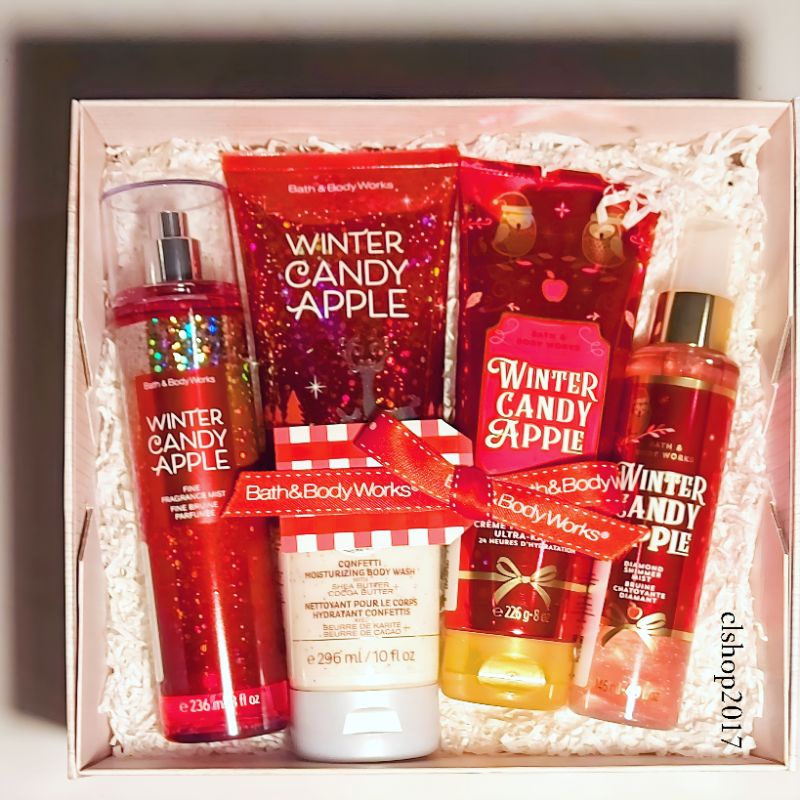 BBW WINTER CANDY APPLE BATH &amp; BODY WORKS PAKET VALENTINE'S DAY