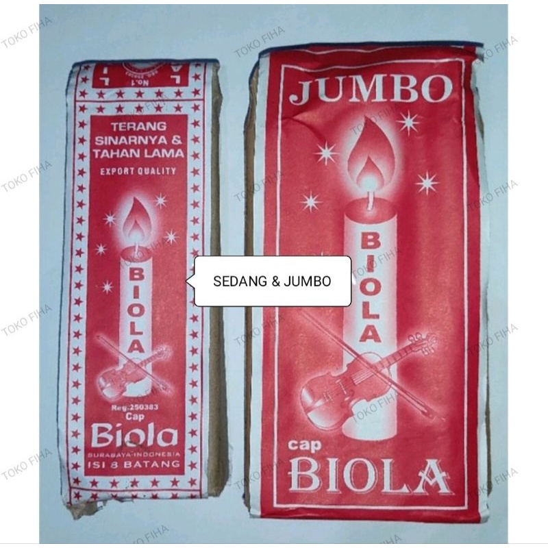 Lilin Lampu Mati Sedang & Jumbo Cap Biola - per pack