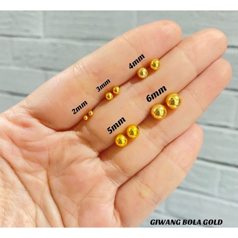 ANTING TUSUK GIWANG TOGE BOLA POLOS EMAS SJ