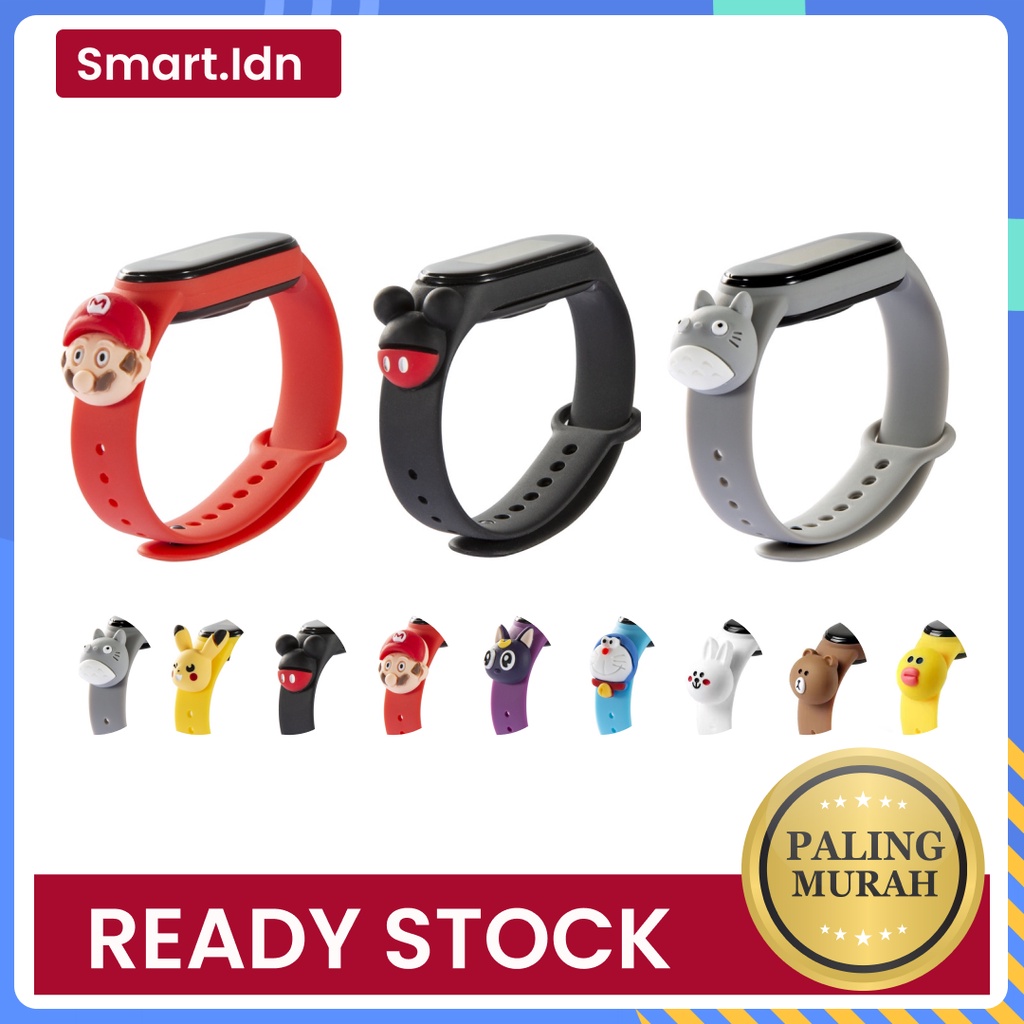 Xiaomi Mi Band Mi 3 Mi 5 Boneka Kartun Besar 3D LUCU Tali Smartwatch Strap Jam