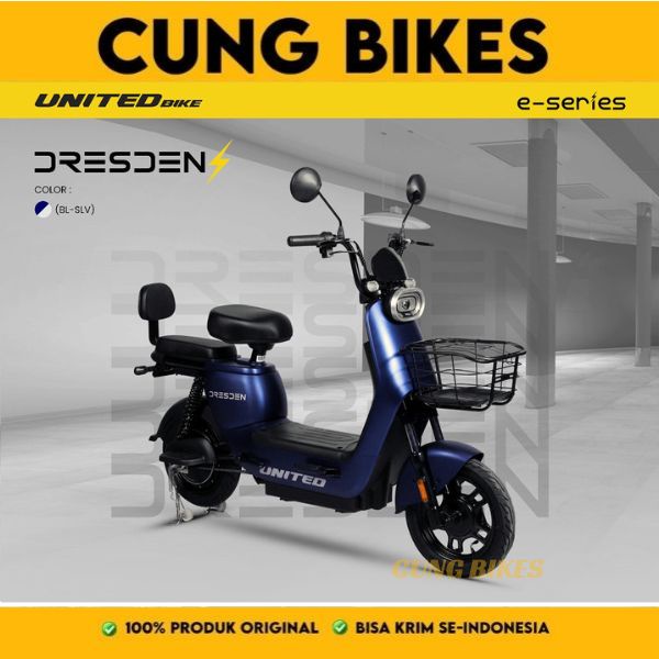 Sepeda Listrik Dresden by United Bike Electric Bike, keyless, Keranjang besi bergaransi