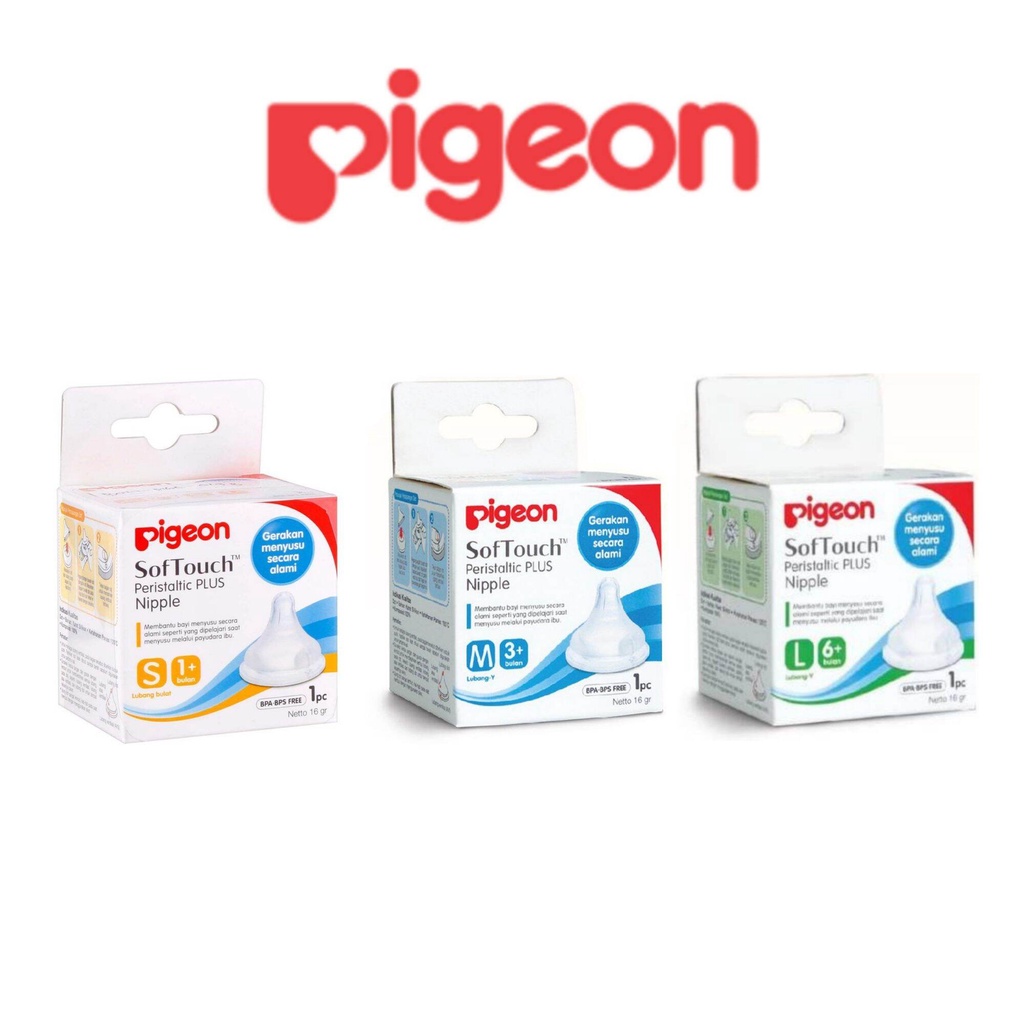 Pigeon SofTouch Peristaltic plus Nipple isi 1pcs