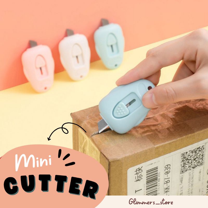 Mini Cutter / cutter paket motif awan/ cutter pemotong kertas