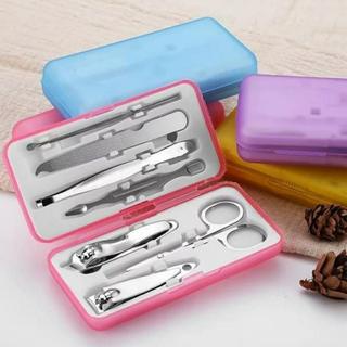 Serbagrosirmurah Manicure Set 4 in 1 Gunting Kuku Capit Pinset Korek Telinga Stainless COver Plastik