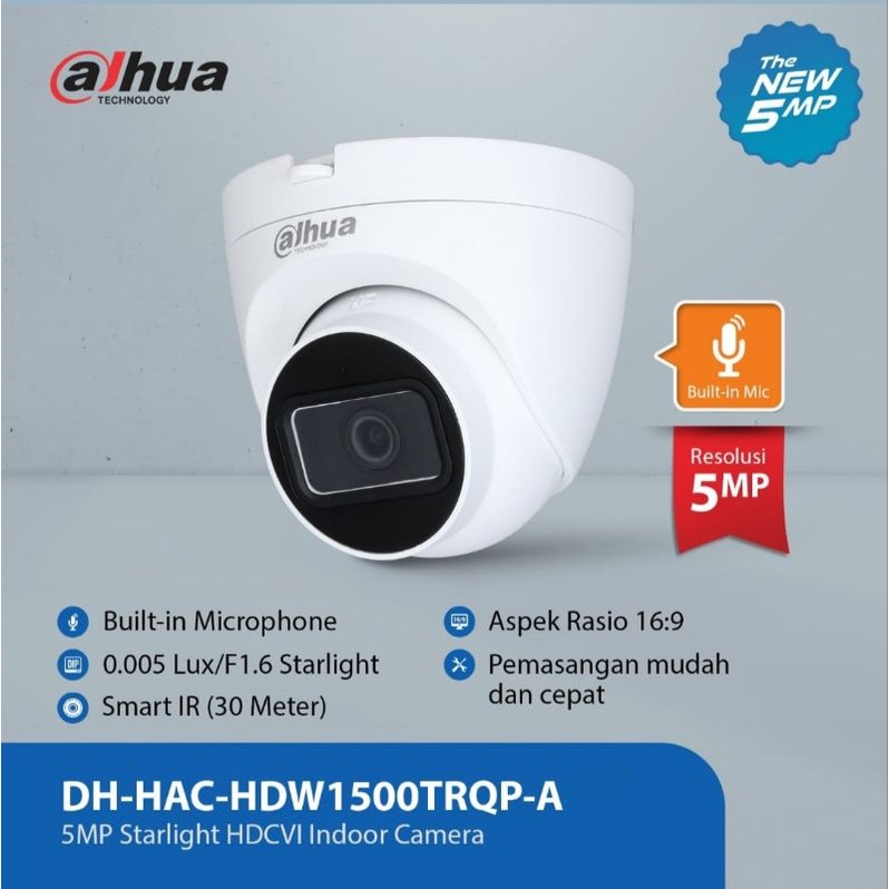 KAMERA CCTV INDOOR DAHUA 5MP MIC AUDIO CAMERA DAHUA 5MP AUDIO