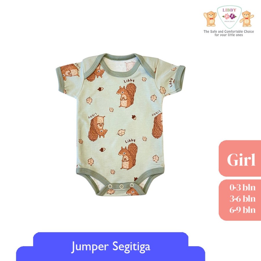 Makassar ! Jumper Bayi Segitiga &amp; Segiempat Motif Libby Baby 1 Pcs / Pak