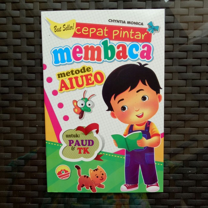 BUKU ANAK TK PAUD - CEPAT PINTAR MEMBACA METODE AIUEO, BELAJAR MEMBACA