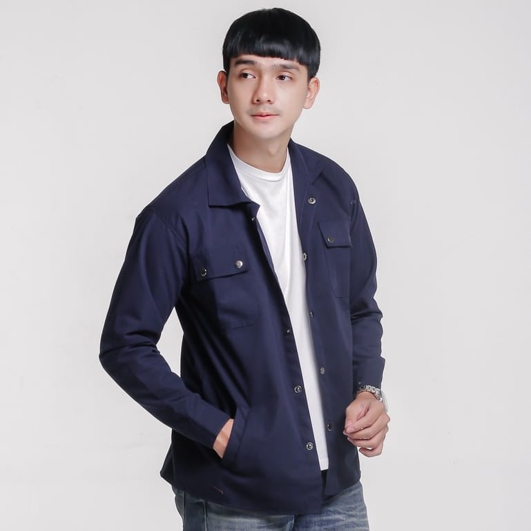 JAKET TRUCKER SEMI PARKA Kanvas Pria-JAKET PRIA