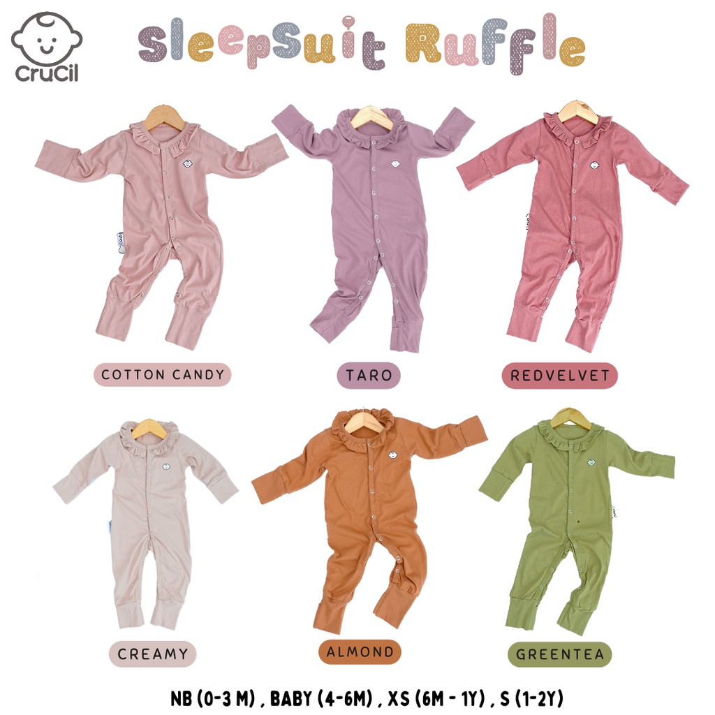 CruCil Factory Sleepsuit Ruffle (0m-2y)