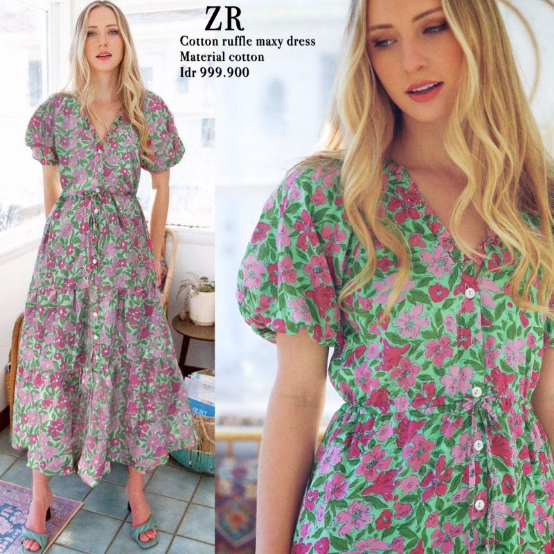 Zr printed maxy Dress