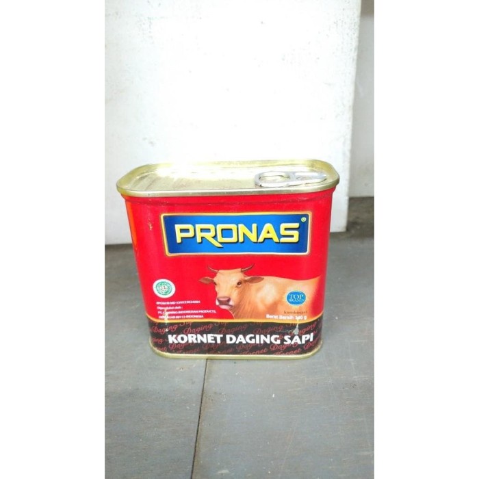 

kornet PRONAS 340gr daging kaleng corned lebih sedikit lemak