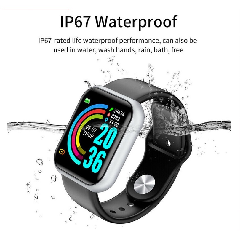 Bluetooth Y68 SmartWatch Heart Rate Fitness Tracker