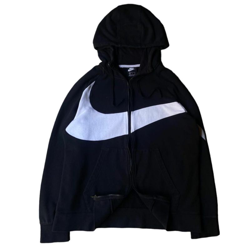 nike big swoosh zip hoodie