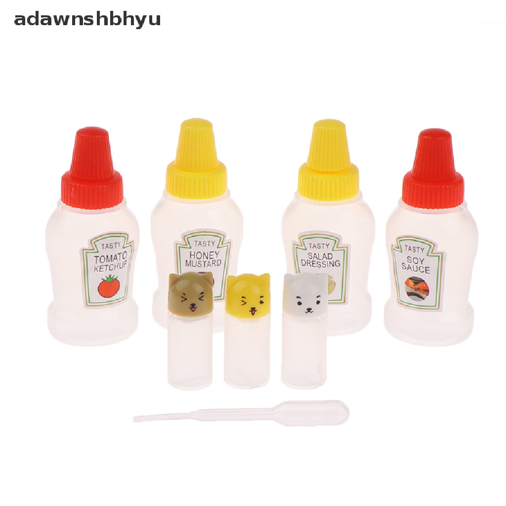 Adawnshbhyu 2/3Pcs Botol Kecap Tomat Mini Portable Wadah Saus Kecil Wadah Salad ID