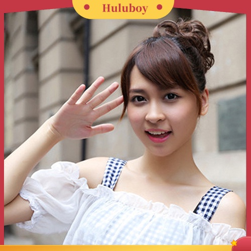 Wig Rambut Ekstensi Model Gelombang Messy Elastis Untuk Wanita
