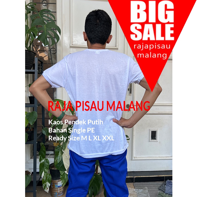 ANJAY Kaos Putih Polos Polisi Security Satpam Kaos Terbaru Kerah Pendek Bahan Pe