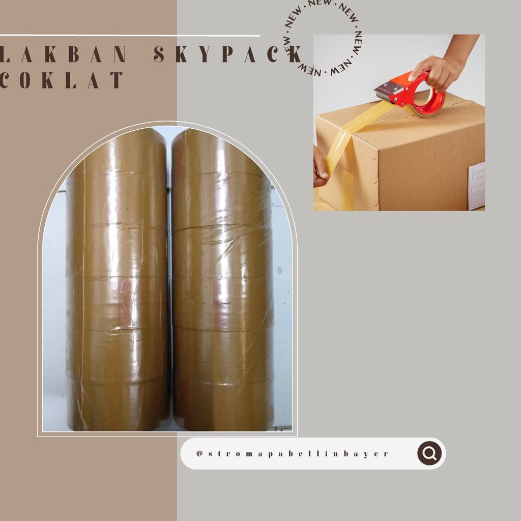 

❤stromapabelliubayer❤Lakban skypack coklat / Solasi SKYPACK Coklat / LAKBAN COKLAT / MERK SKYPACK