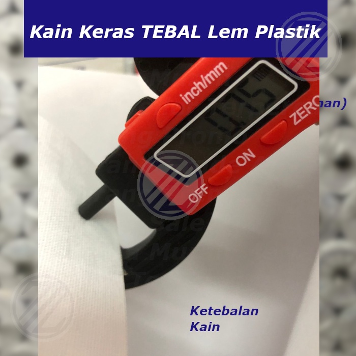 Kain Keras Interlining Woven TEBAL Jenis Lem Plastik