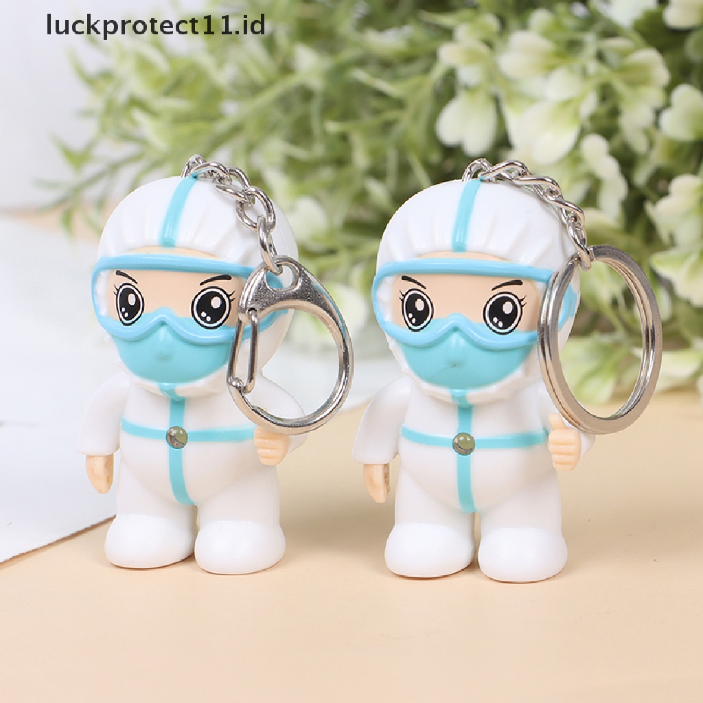 /Fashion Hot// Fashion// Gantungan Kunci Perawat Staff Humanoid Gantungan Kunci Souvenir Syukuran Hadiah Liontin.