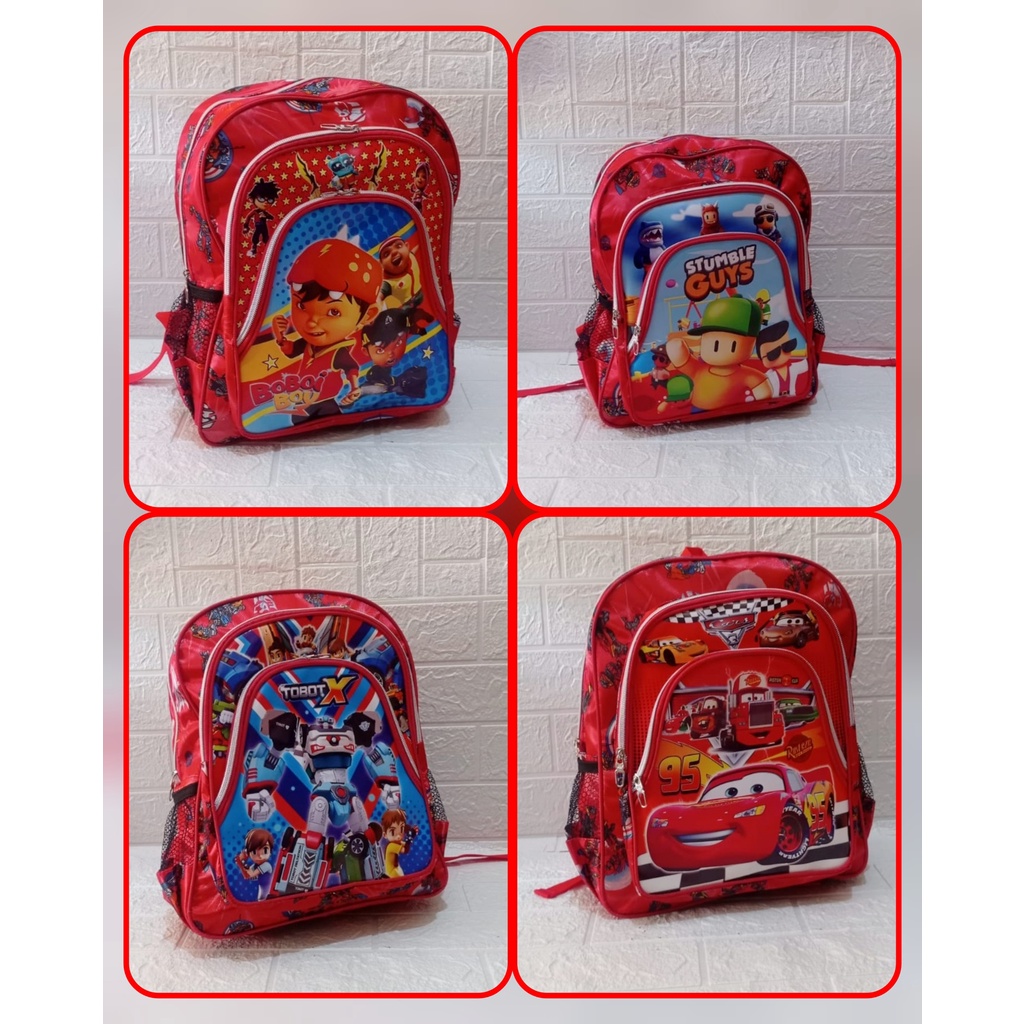 TAS RANSEL ANAK SEKOLAH PAUD TK FULL PRINTING BAHAN HALUS