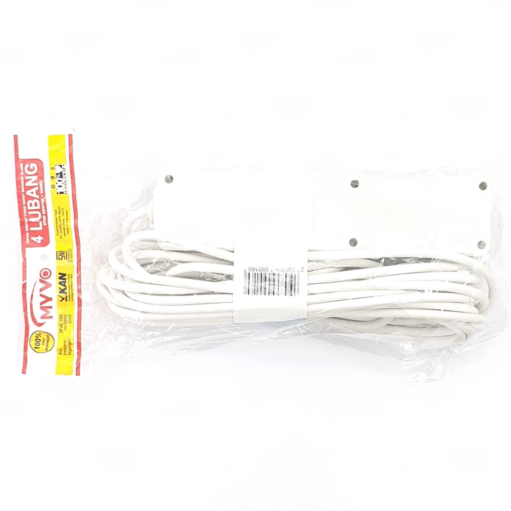 MSP-N34 10M 4L Myvo Stop Kontak Arde Saklar Lampu Kabel 10 Meter 4 Lubang / Colokan Listrik