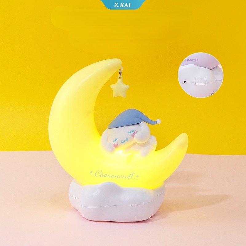 Lampu Malam Suasana Bulan Fantasi Sanrioed Lucu Kawaii Kuromi Cinnamoroll Dekorasi Desktop Lampu Meja Ornamen Hadiah [ZK]