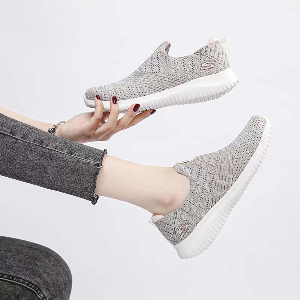 SKECHERS sepatu sneakers wanita tanpa shoes wanita slip sepatu kasual lari