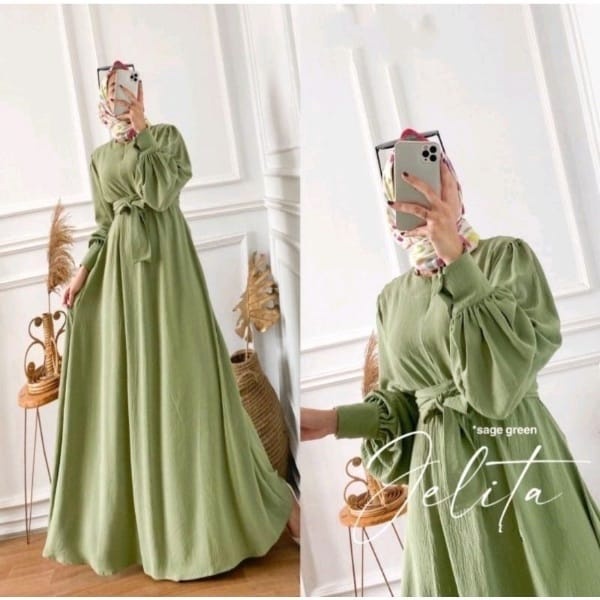 JELITA DRESS MAXY CRINGKEL AIRFLOW / DRESS WANITA MUSLIMAH