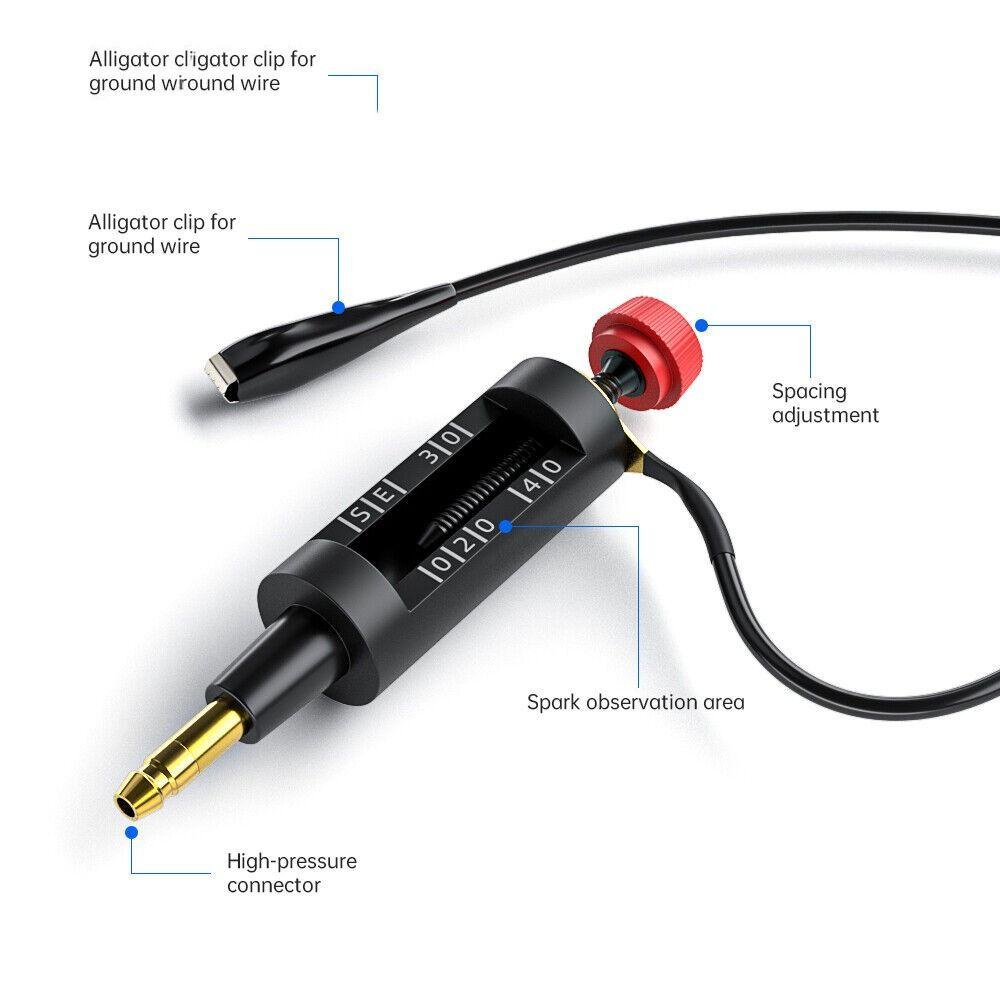 Lanfy Spark Plug Tester Motor Mesin Potong Rumput Coil-on Plug Car Circuit Diagnostic Test Pensil Alat Perbaikan Mobil Adjustable Spark Test Tool