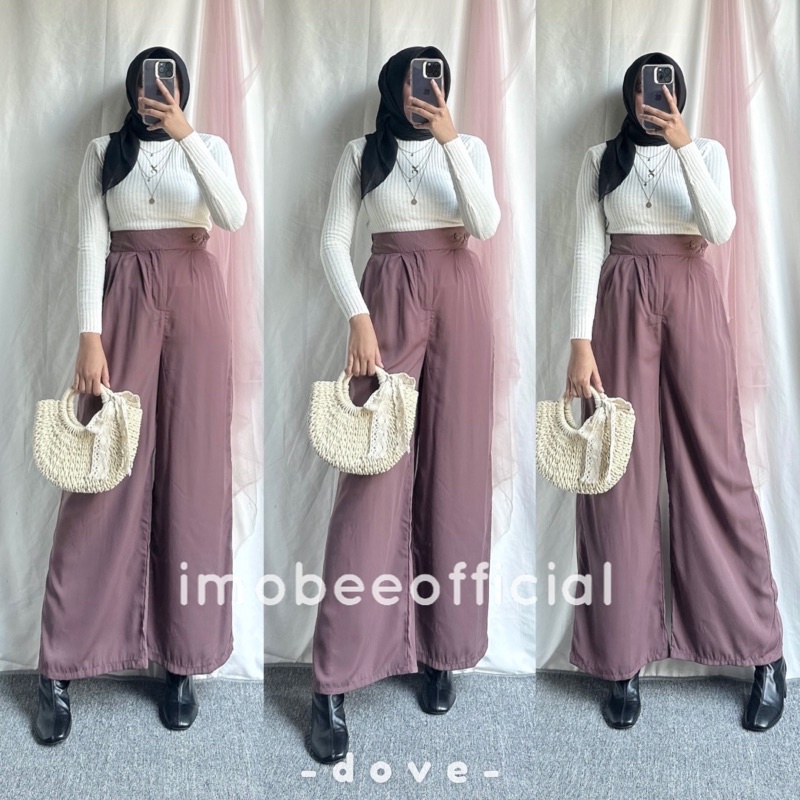 HIGHWAIST KULOT SYAKILA // WIDE LEG KULOT // HW KULOT KANCING BUTTON