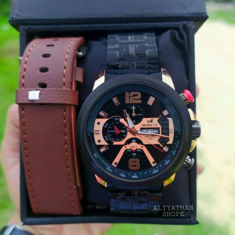 Mirete Original Import New Tanggal Hari Aktif // Jam Tangan Fashion Pria Formal Kekinian // Jam Tangan Cowok Murah Tahan Air // Jam Tangan Pria Terlaris Dan Elegan // Jam Tangan Pria Lagi Viral Bisa Bayar Di Rumah