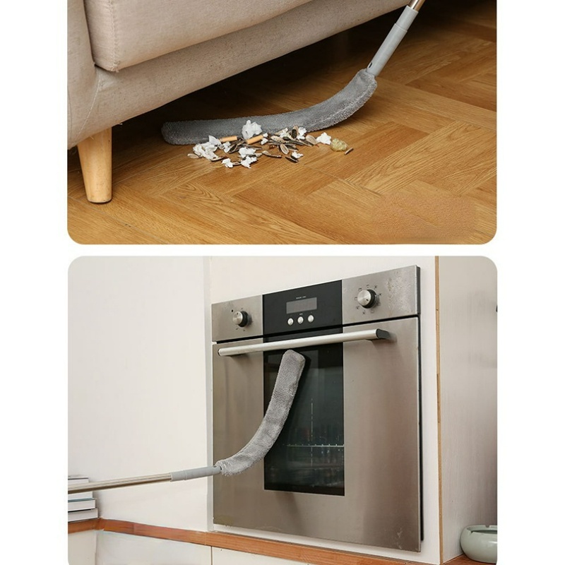 【Ready Stock】Debu Teleskopik Microfiber Panjang Debu Sapu Pembersih Lantai Sapu Microfiber Pembersih