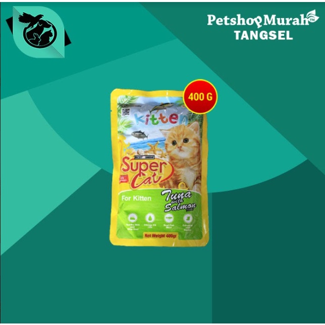 Super Cat Pouch Makanan Basah Kucing Wet Food SuperCat 400 Gram