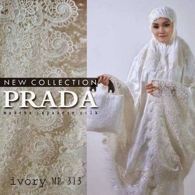 Micci Fashion Mukena Dewasa Premium Sutra Paris Prada Bordir-Milo