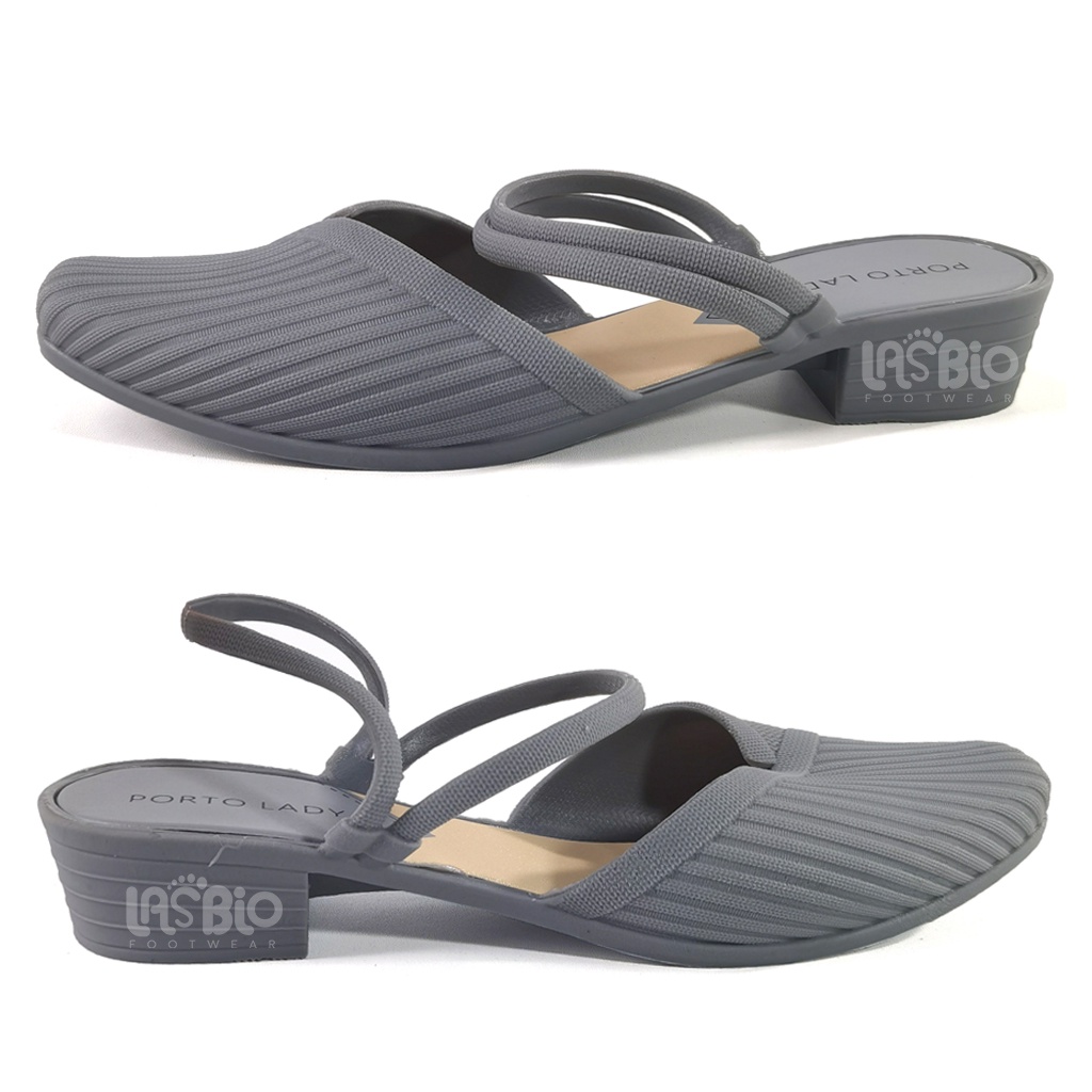 Porto Sepatu Sandal Selop Mules Hak Tahu 2in1 SUN