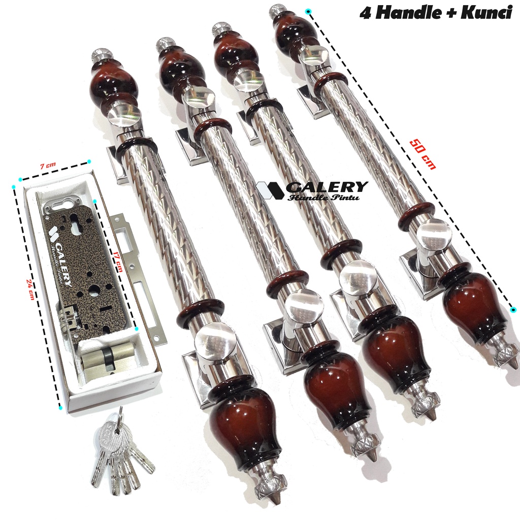 geriduta handle pintu rumah set kunci panjang 45 cm 50 cm tarikan gagang pintu rumah stainless