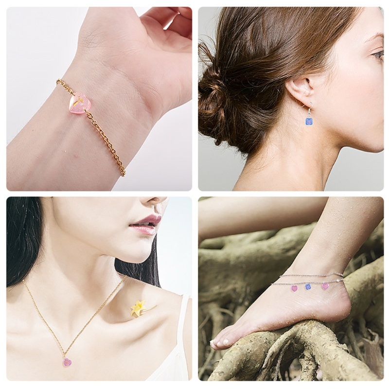 Sa Diy Constellation Square Heart Pendant Single Double Hole Gelang Cetakan Silikon