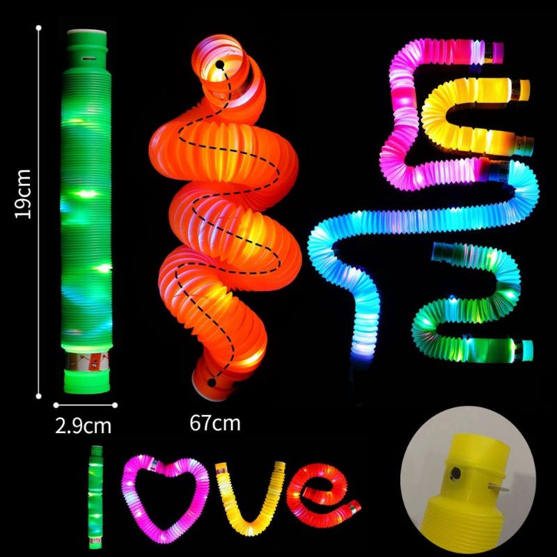 Mainan Anak Pipa Led Lampu Warna Warni/Pop Light