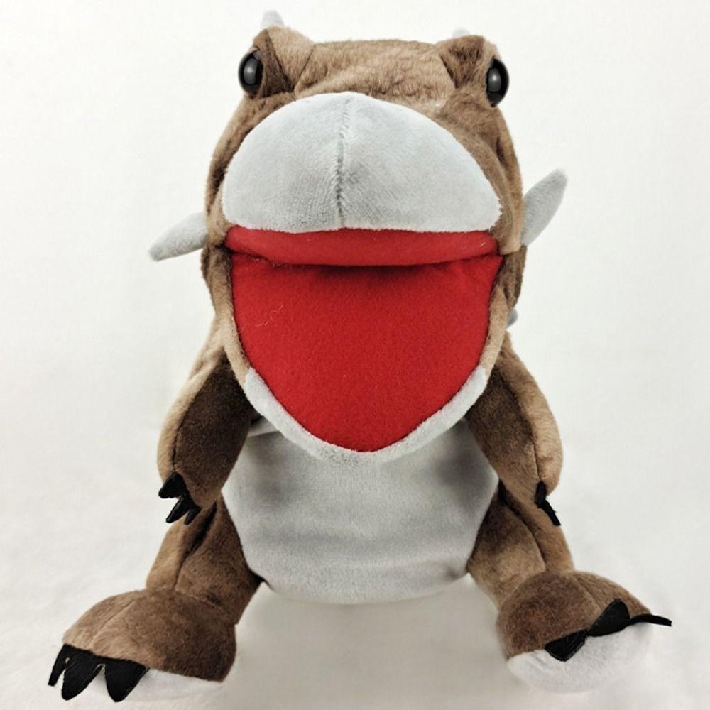 Quinton Boneka Tangan Dinosaurus Mewah Manusia Hidup Triceratop Mainan Anak Kreativitas Anak Hadiah Boneka Mainan Edukasi Plush Doll Story Telling Dolls Plush Dino Hand Puppets