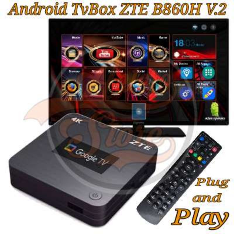 Jual ANDROID TV BOX ZTE B860H V.2 UNLOCK ROOT 2/8GB FULL APLIKASI