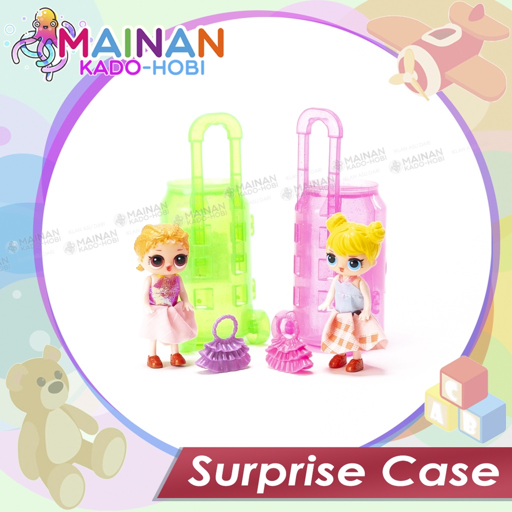 MAINAN ANAK KOPER KALENG SUITCASE BONEKA GIRL KARAKTER LOL DOLLS