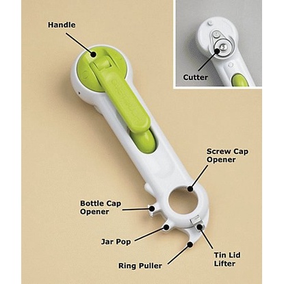 IKILOSHOP pembuka kaleng botol 6 in 1 multifungsi kitchen tools can opener