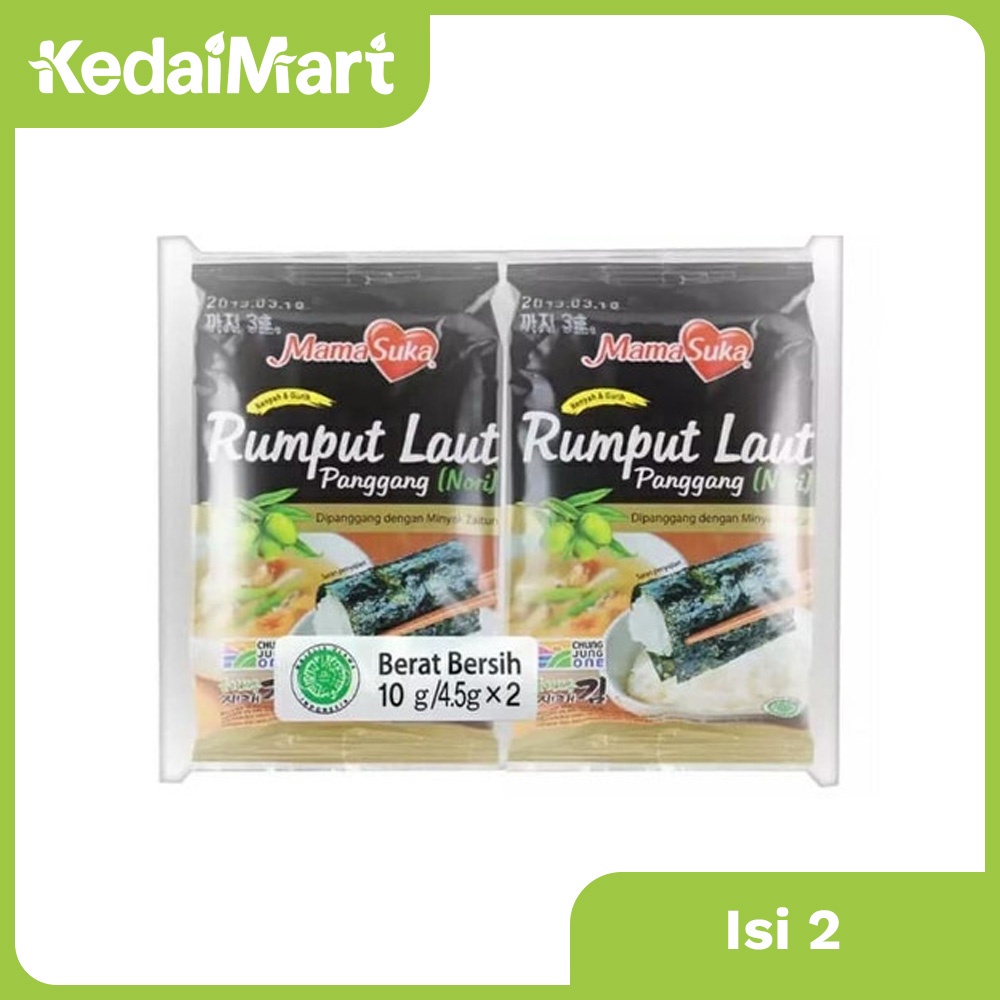 

Mamasuka Rumput Laut Panggang Isi 2 x 4.5 Gram