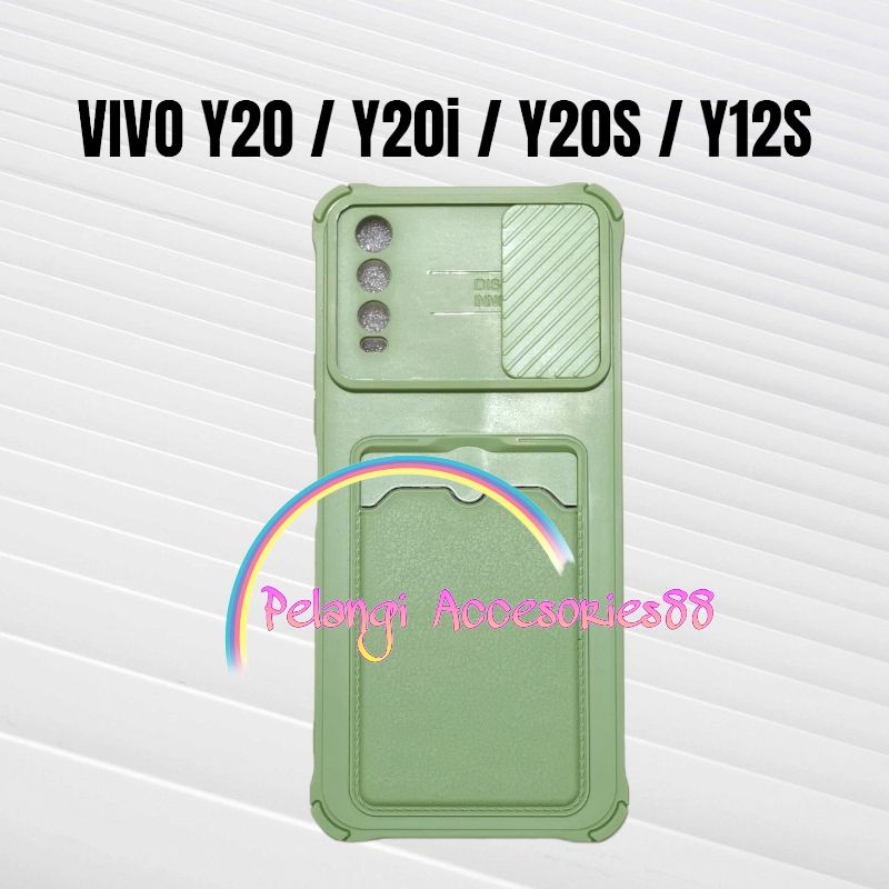 CASE VIVO Y20 / Y20S / Y20i / Y12S CASE SOFTCASE SLEDING WARNA WARNI SLOT CARD