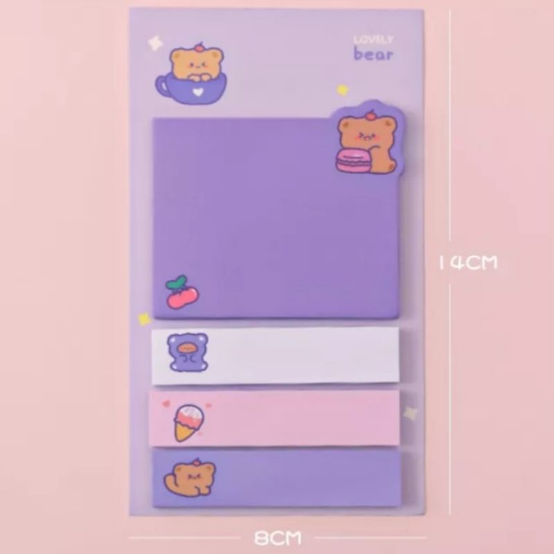 Macam macam Sticky note memo pad post it kertas memo notebook lucu