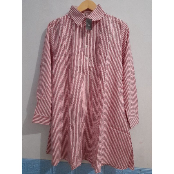 Tunik Motif Salur Garis