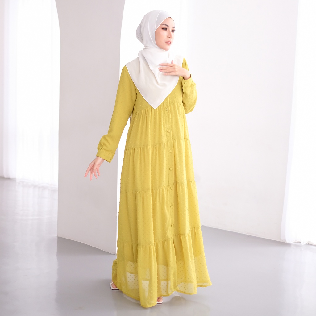 RUBY DRESS LIME DRESS Kondangan Dress Busui Friendly Gamis Pesta Gamis Premium