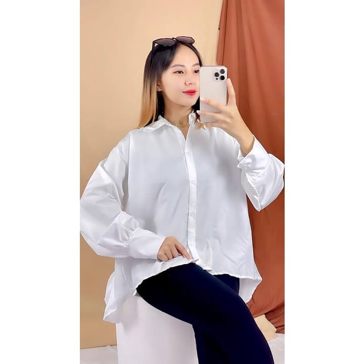 SALLY BLOUSE OVERSIZE XXL //KEMEJA WANITA OVERSIZE // ATASAN WANITA KOREAN STYLE